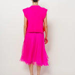 Louiza Babouryan Merino Top With Ties M / Pink