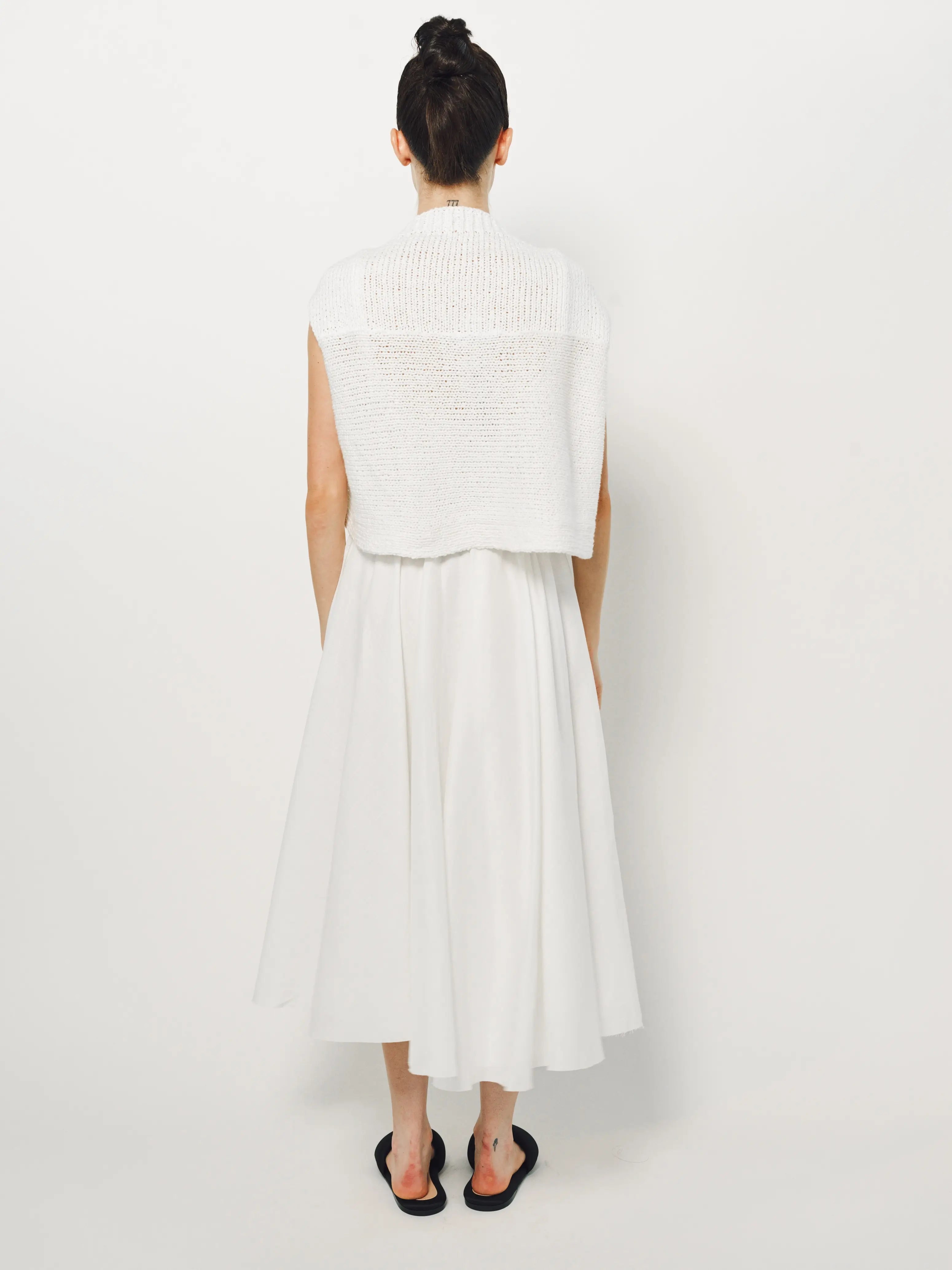Louiza Babouryan Cotton Knit Cover Up XS / White
