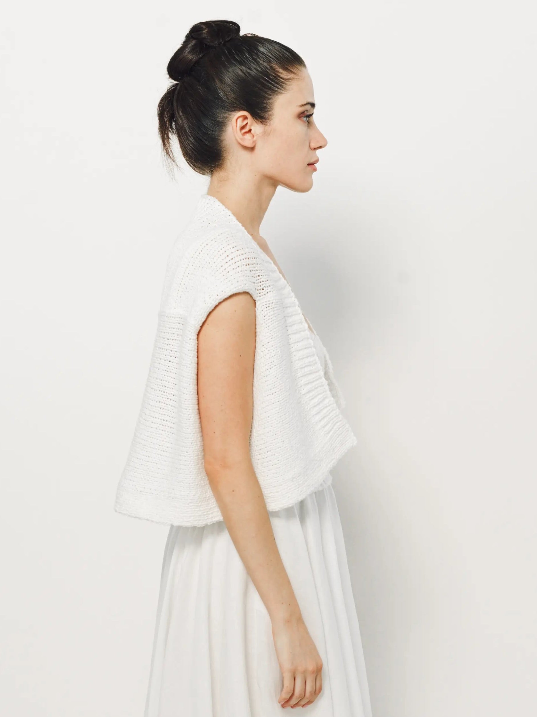 Louiza Babouryan Cotton Knit Cover Up XS / White
