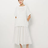 Louiza Babouryan Cotton Knit Top XS / White