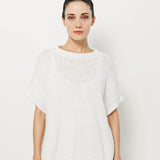 Louiza Babouryan Cotton Knit Top XS / White