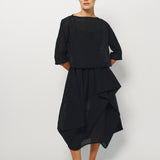 Louiza Babouryan Cotton Blend Skirt with Shorts