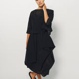 Louiza Babouryan Cotton Blend Skirt with Shorts