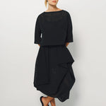 Louiza Babouryan Cotton Blend Skirt with Shorts S / Black
