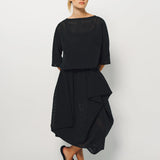 Louiza Babouryan Cotton Blend Skirt with Shorts S / Black