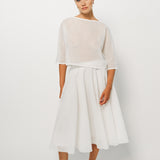 Louiza Babouryan Eyelit Skirt