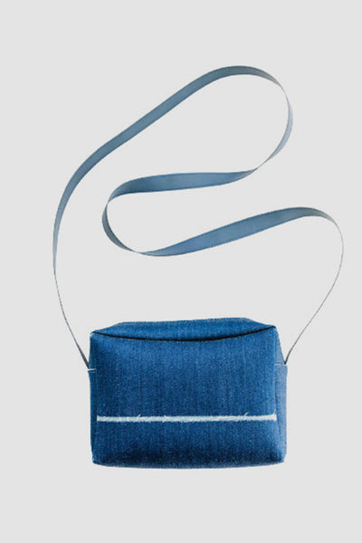 Small Zip Bag with Leather Strap