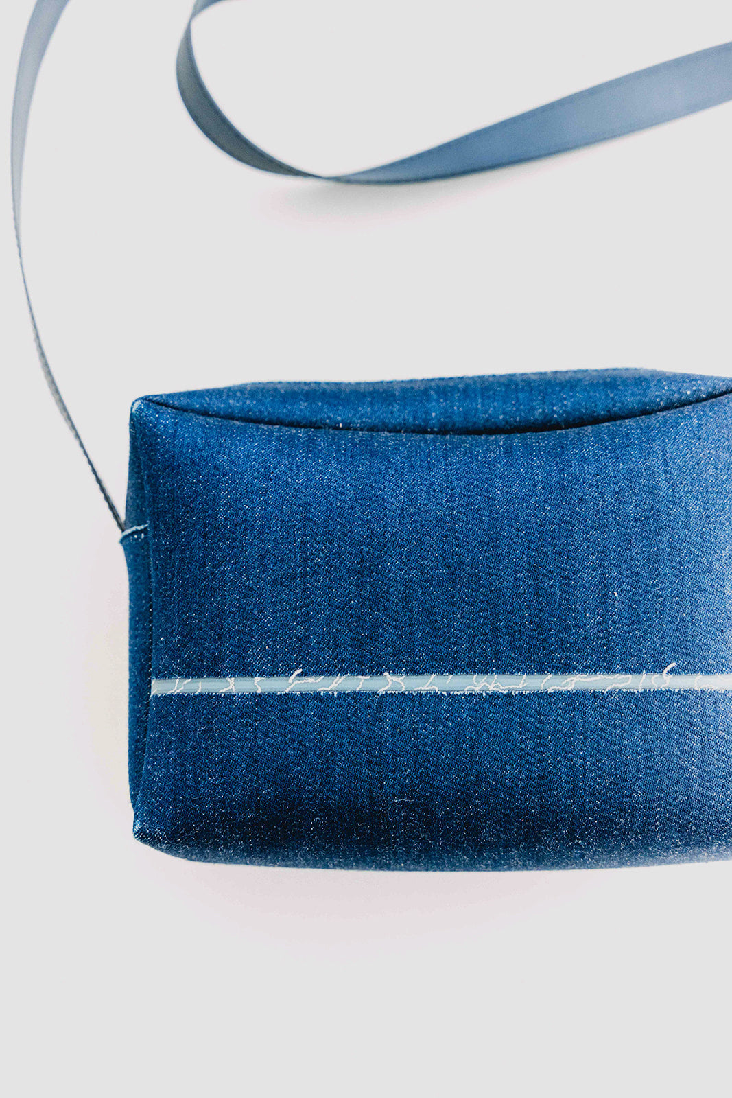 Small Zip Bag with Leather Strap