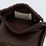 Louise Bag Small in leather Cacao