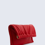 Louise Bag Small in leather in Red Rose