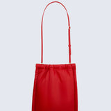 Louise Bag Small in leather in Red Rose