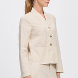 Transit V-Neck 3 Button Down Jacket