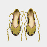Crochet Ballerina Flat  - Mustard Yellow