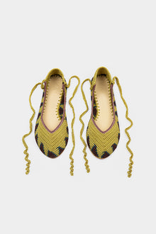 Crochet Ballerina Flat  - Mustard Yellow