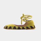Crochet Ballerina Flat  - Mustard Yellow