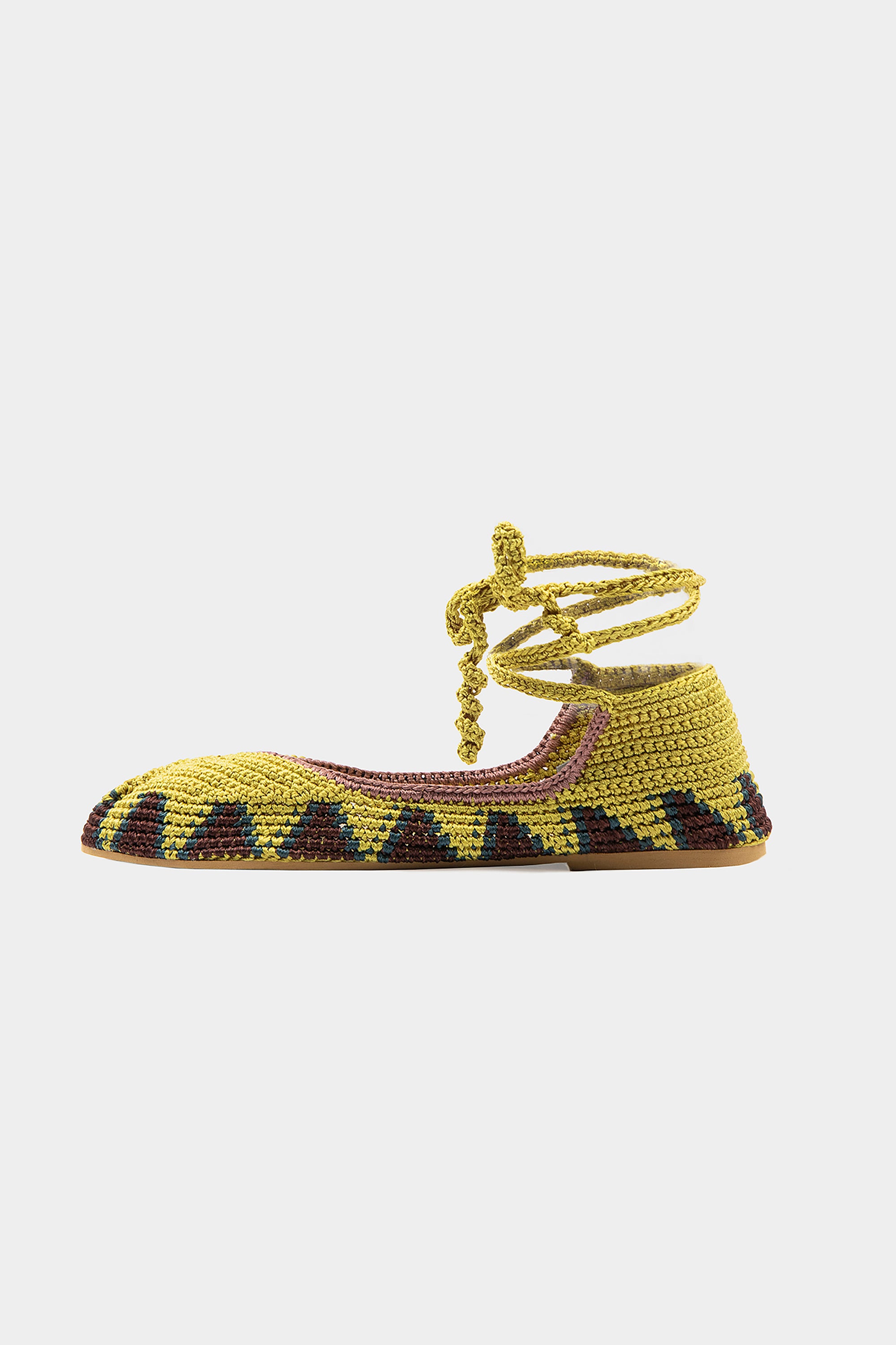 Crochet Ballerina Flat  - Mustard Yellow