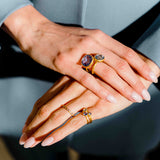 22K Yellow Gold Tanzanite Miniature Princess Ring