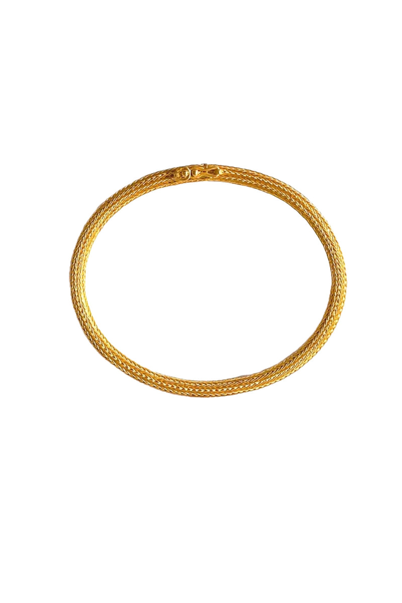 Marie-Helene de Taillac 18K YG 4mm Serafa Bracelet on white background