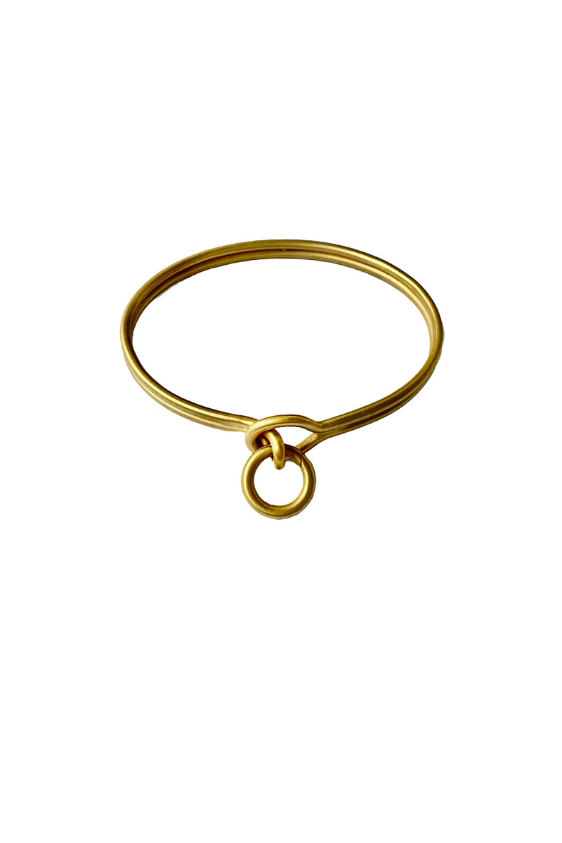 Marie-Helene de Taillac 20K YG Double Knotted Bracelet on white background.