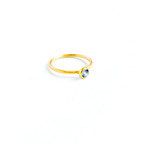 22K Yellow Gold Tanzanite Miniature Princess Ring