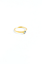 22K Yellow Gold Tanzanite Miniature Princess Ring