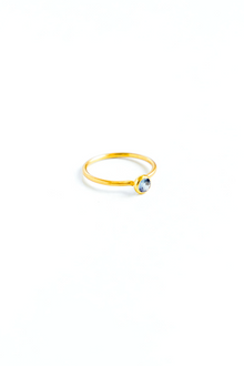 22K Yellow Gold Tanzanite Miniature Princess Ring
