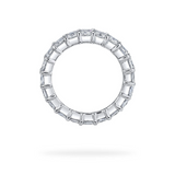 18K White Gold Small "Monty" Emerald Cut Eternity Band