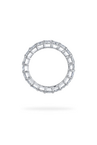 18K White Gold Small "Monty" Emerald Cut Eternity Band