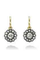 18K Yellow Gold Old Euro Daisy Earrings