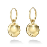 18K Yellow Gold Old Euro Daisy Earrings