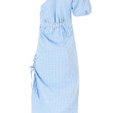 Rosie Assoulin 1-Shoulder Puff Sleeve Dress