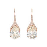 18K Rose Gold One of a Kind Freyja Pear Earrings