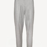Front view of grey sarouel pant on white background, with no model shown.
