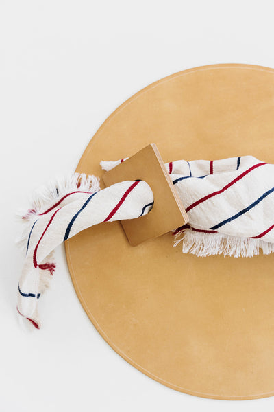 Square Cuoio Set of 4 Napkin Rings