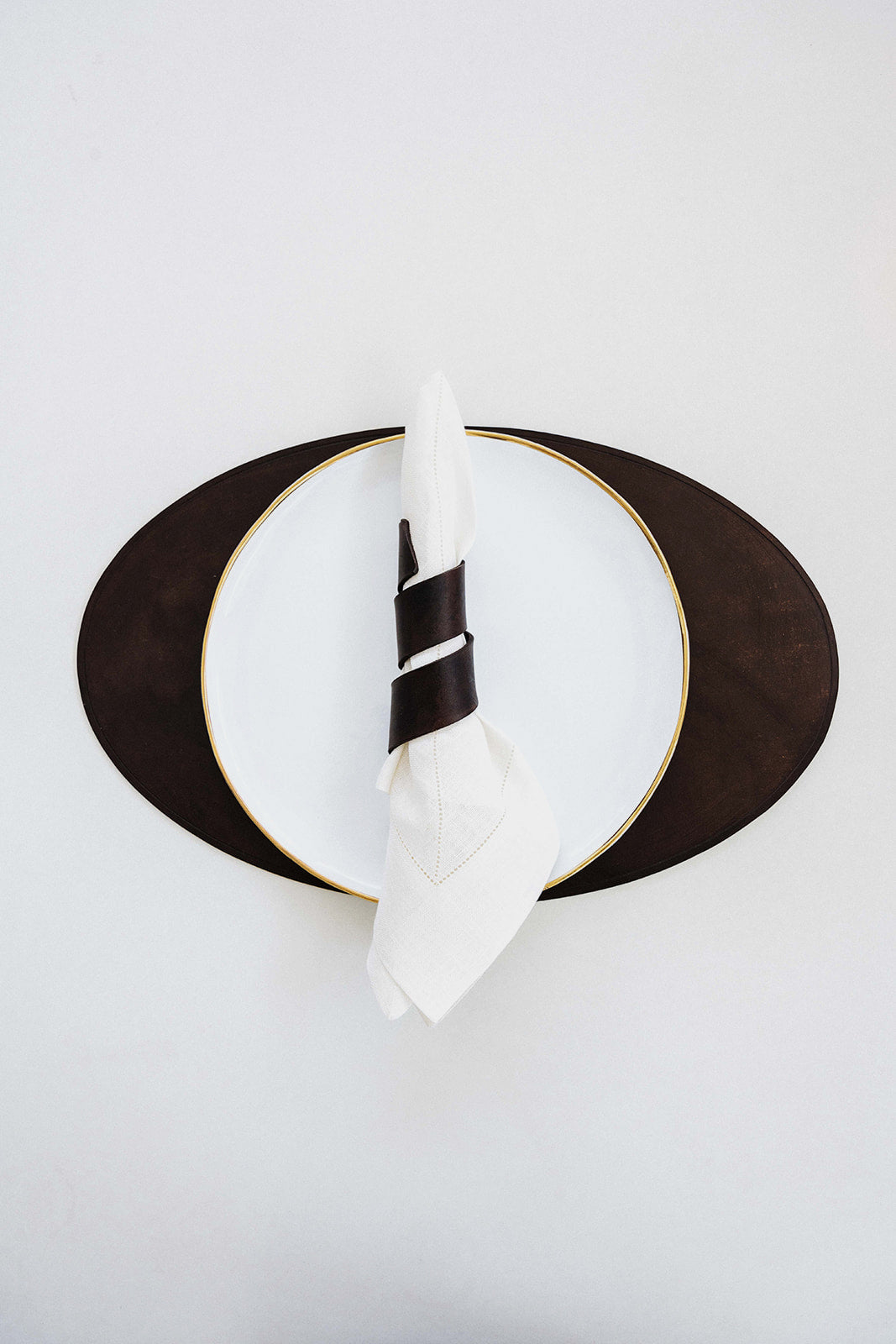 Oval Cuoio Set of 4 Placemats