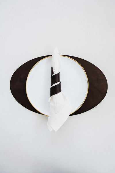 Oval Cuoio Set of 4 Placemats