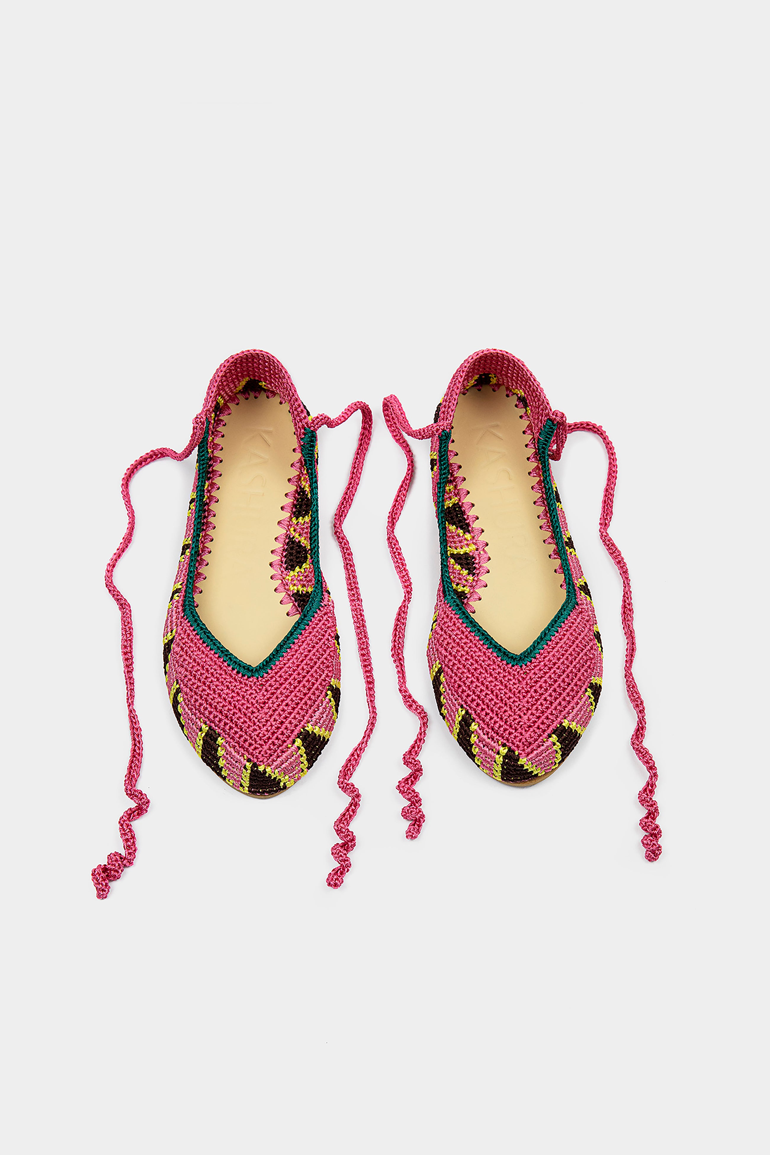 Crochet Ballerina Flat  - Dragonfruit Pink