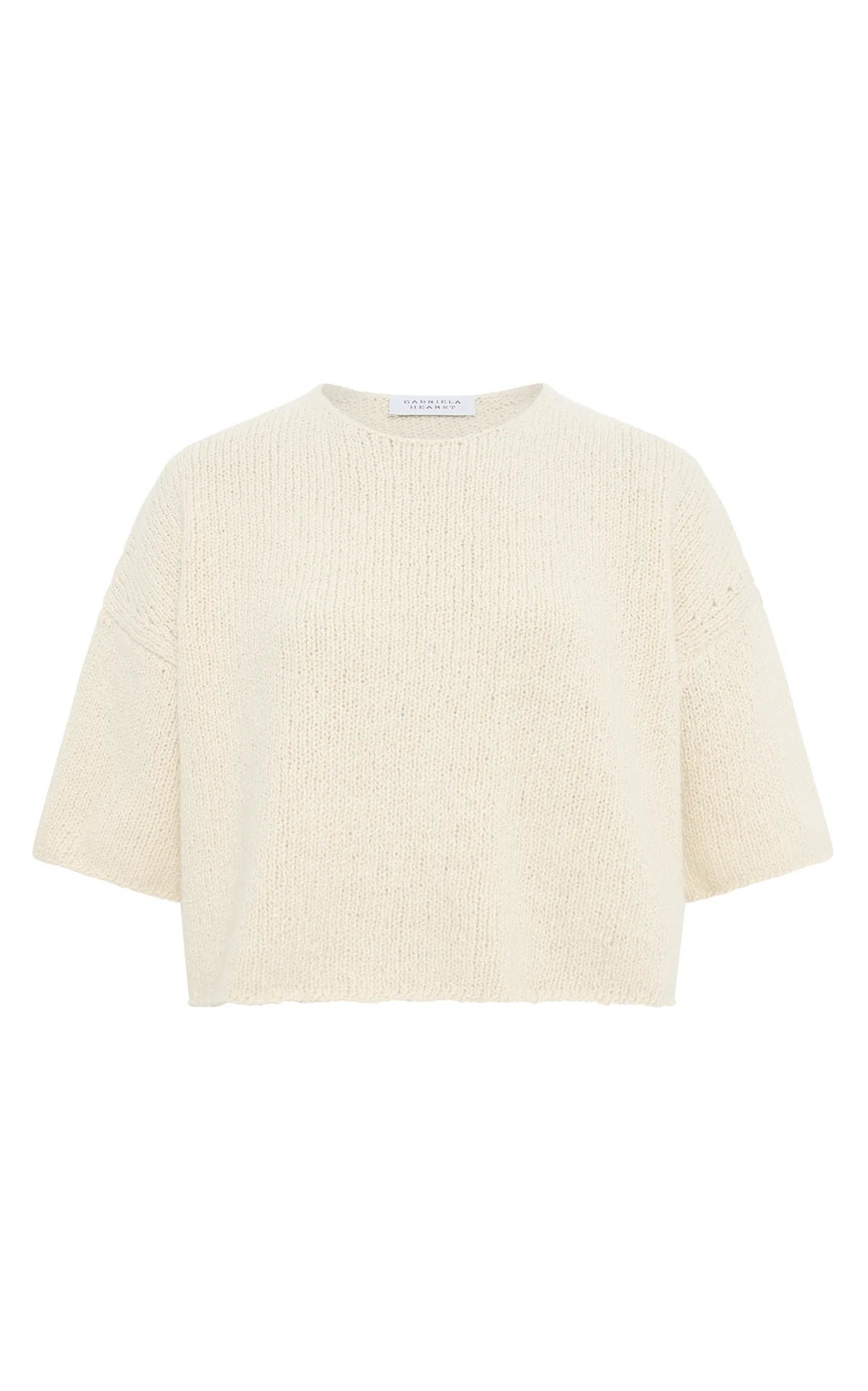 Pomona Cropped T-Shirt - Ivory