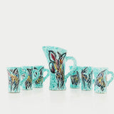Vallauris Blue Borty Fruit Juice Service Set