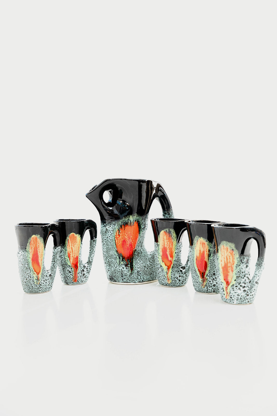 Blue, Black and Orange Fruit Juice Service Set