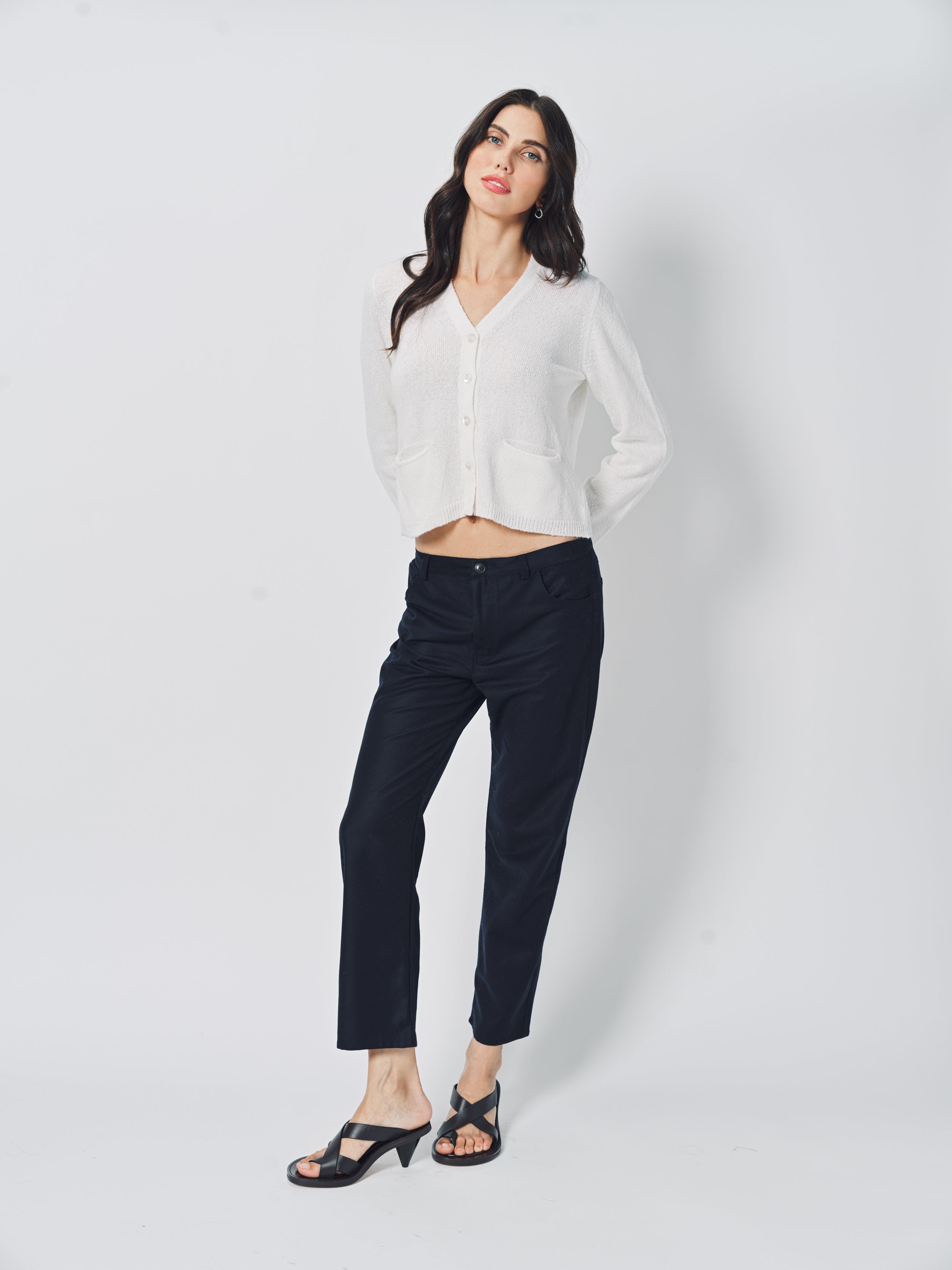 Private 0204 Cotton, Silk, Cashmere Cardigan White / 1