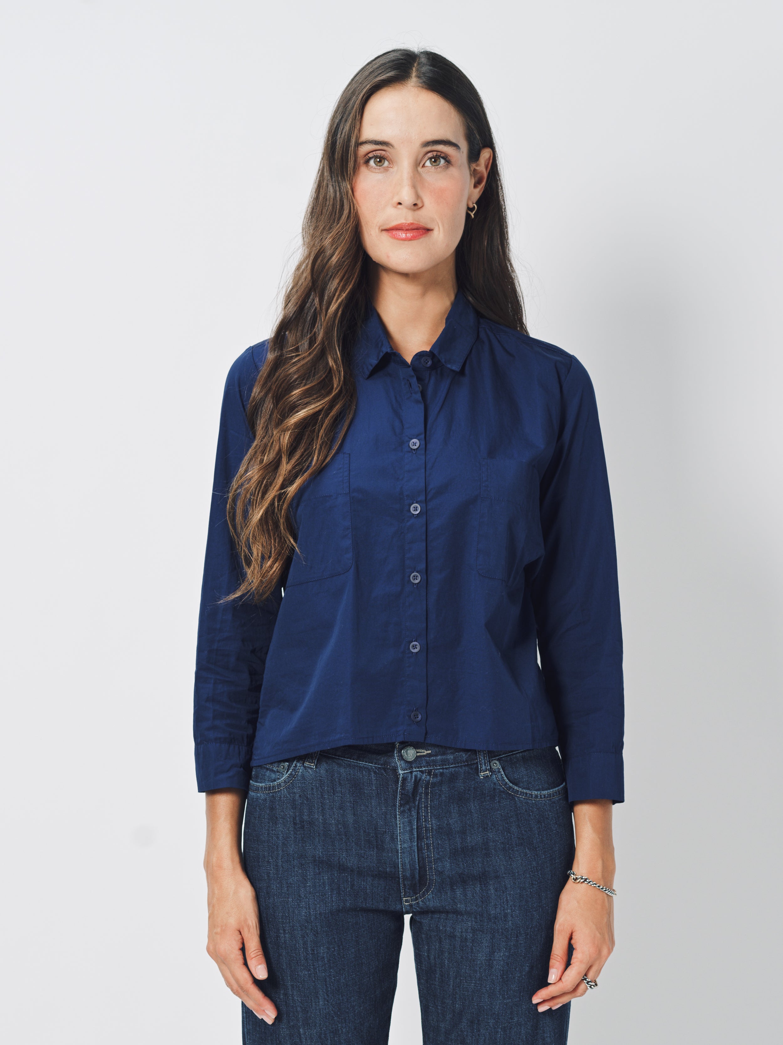 Private 0204 Cotton Poplin Shirt Ink / 1