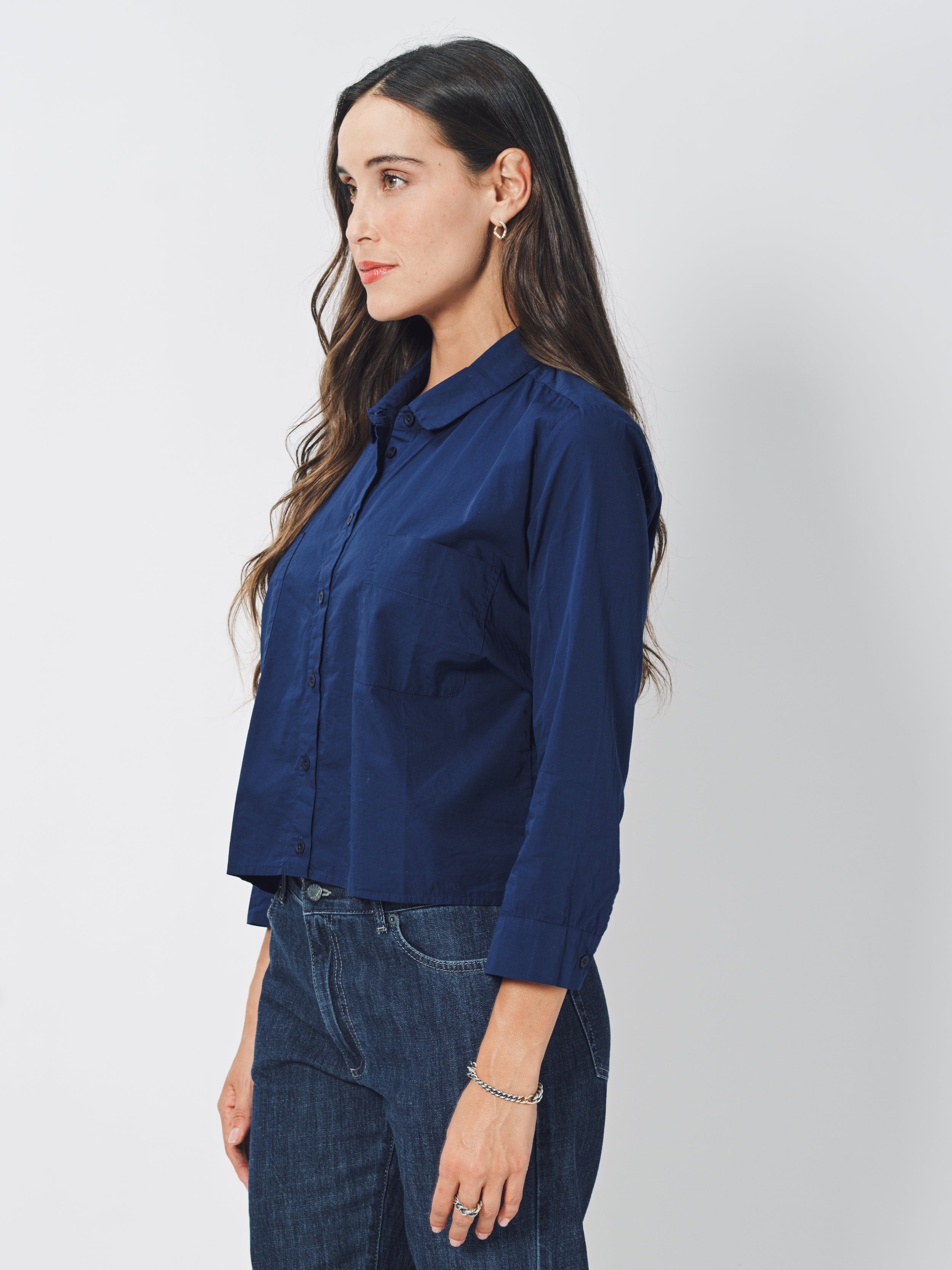 Private 0204 Cotton Poplin Shirt Ink / 1
