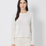 Private 0204 Cashmere Sweater with Pocket White / 1