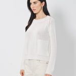 Private 0204 Cashmere Sweater with Pocket White / 1