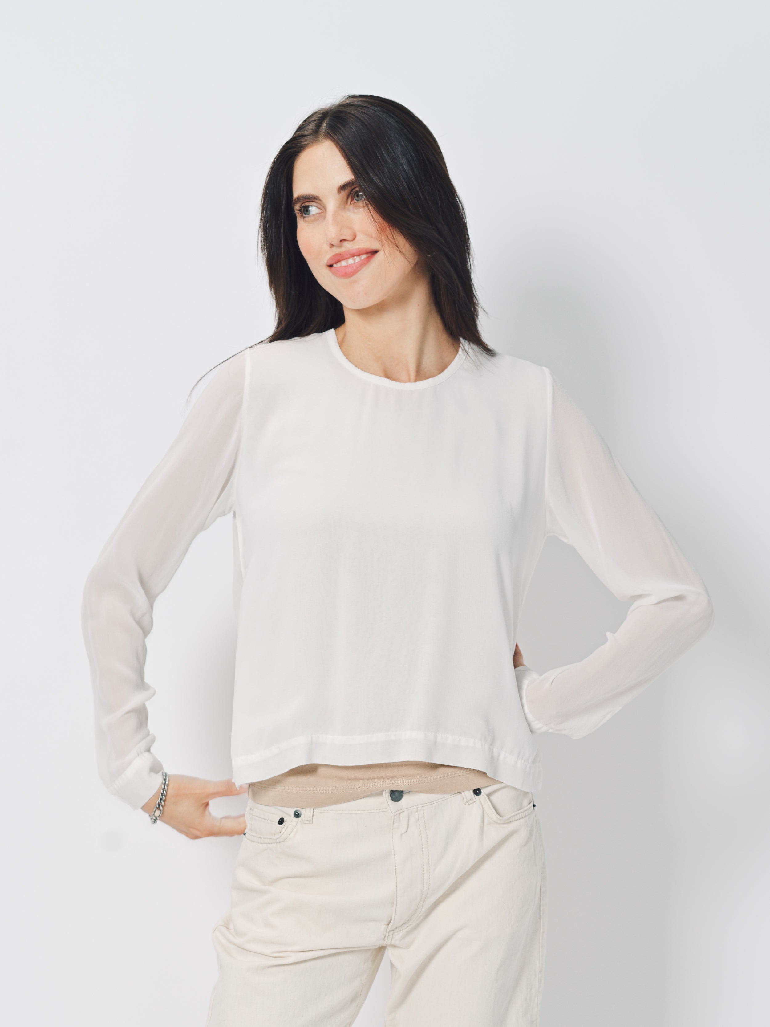 Private 0204 Silk Shirt White / 1