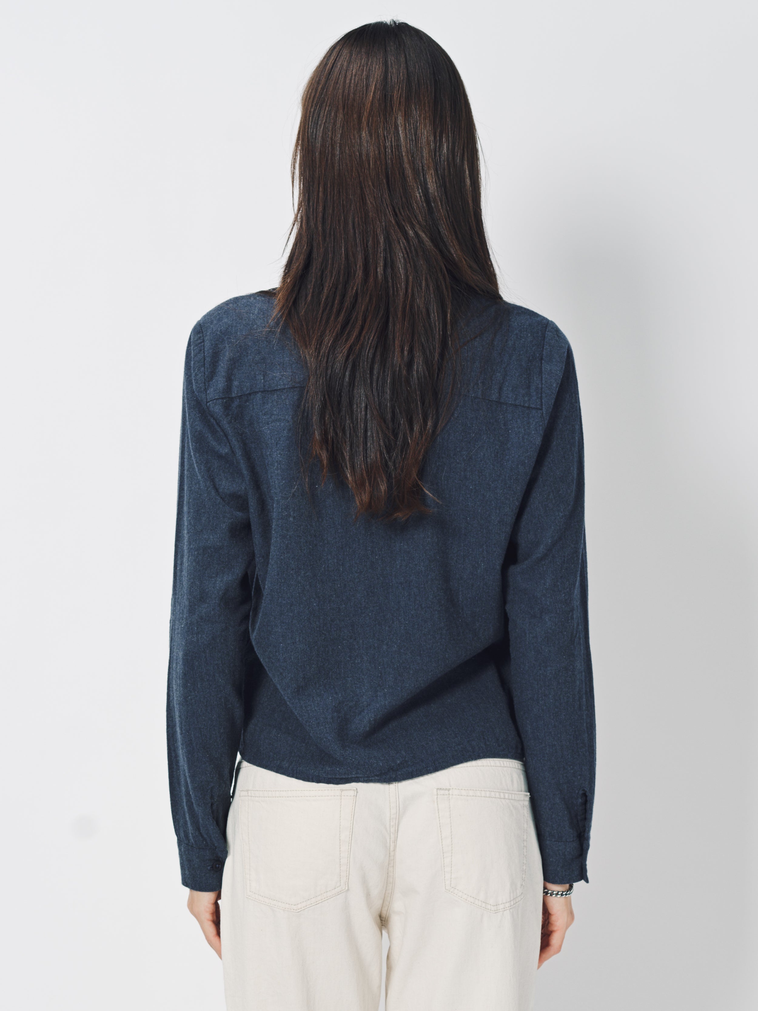 Private 0204 Brushed Cotton Shirt Ink / 1
