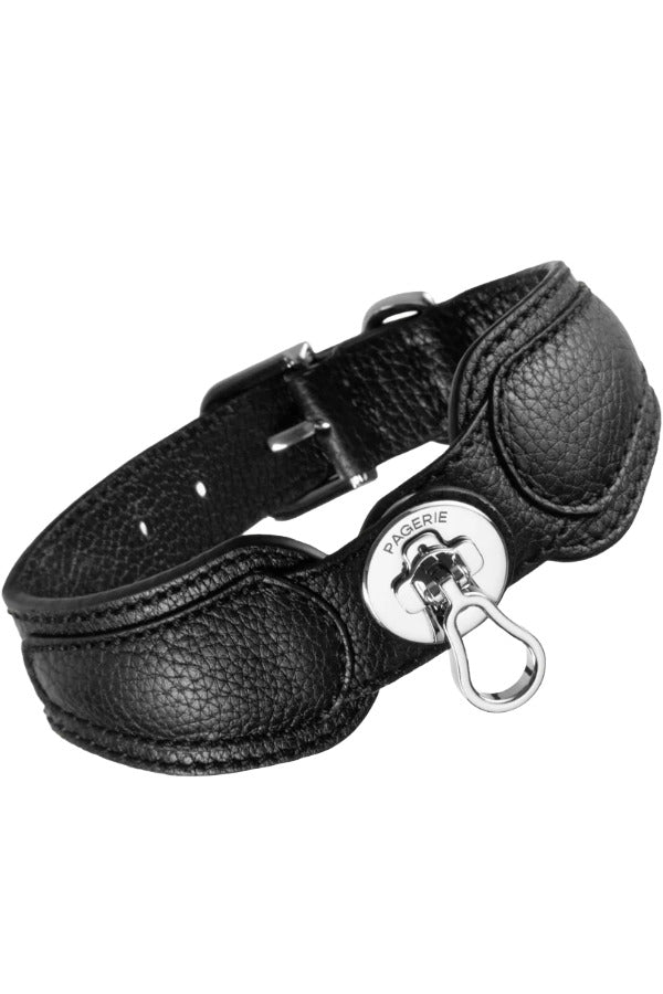 Front view of black the dorro collar on white background, with no model shown.