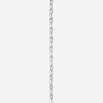 Long view of steel the Linque collar on white background, with no model shown.
