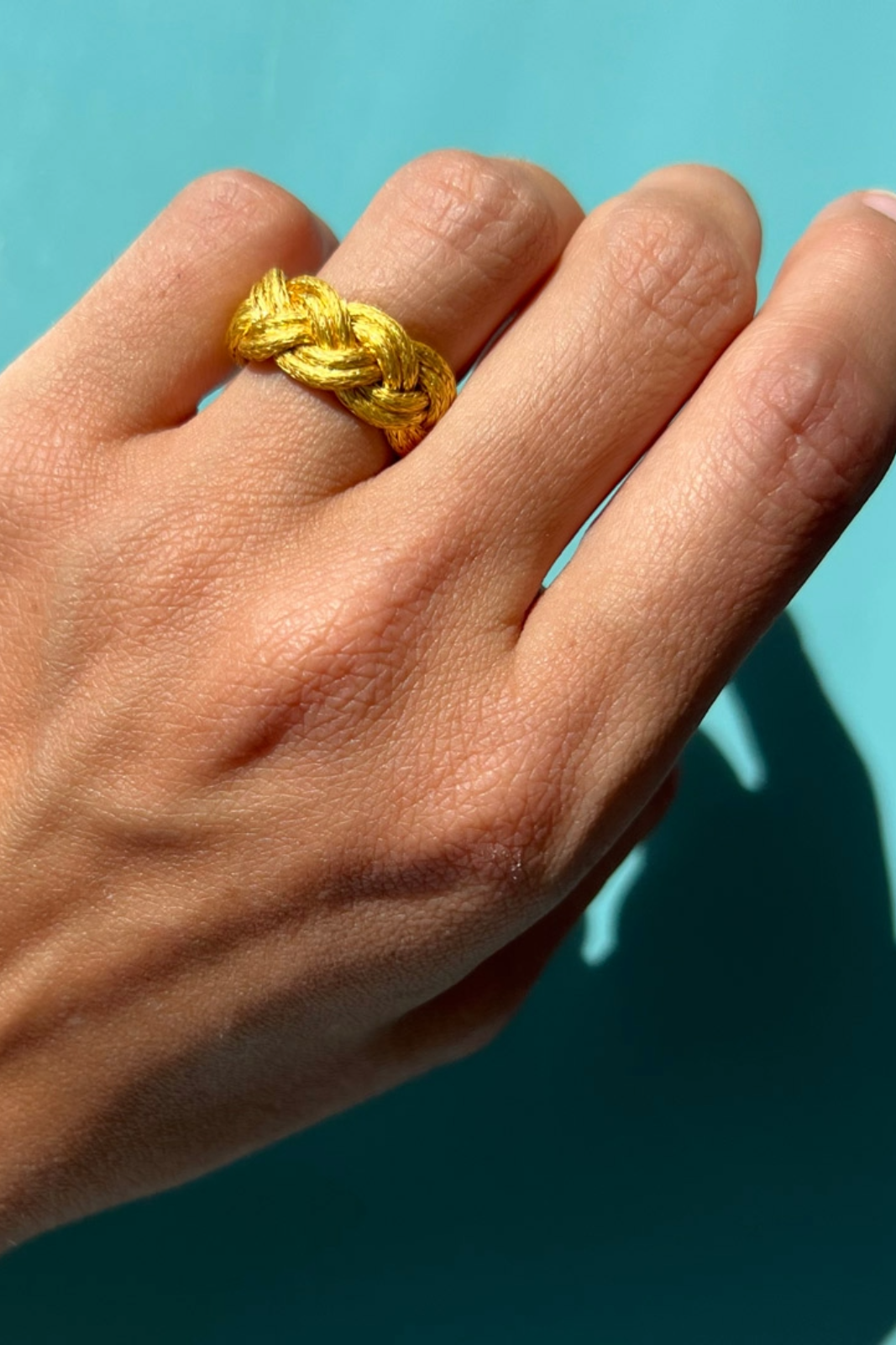 22K Yellow Gold Braided Penelope Ring